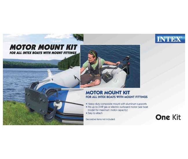 Intex Composite Boat Motor Mount Kit for Inflatable Boats 68624E