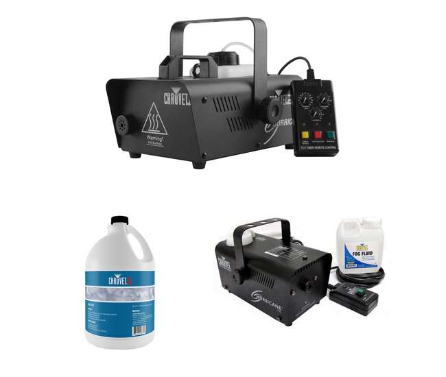 H1600 + H700 + FJU CHAUVET DJ Hurricane 1600 Fog Machine + Hurricane H700 Fog Machine + Fog Juice