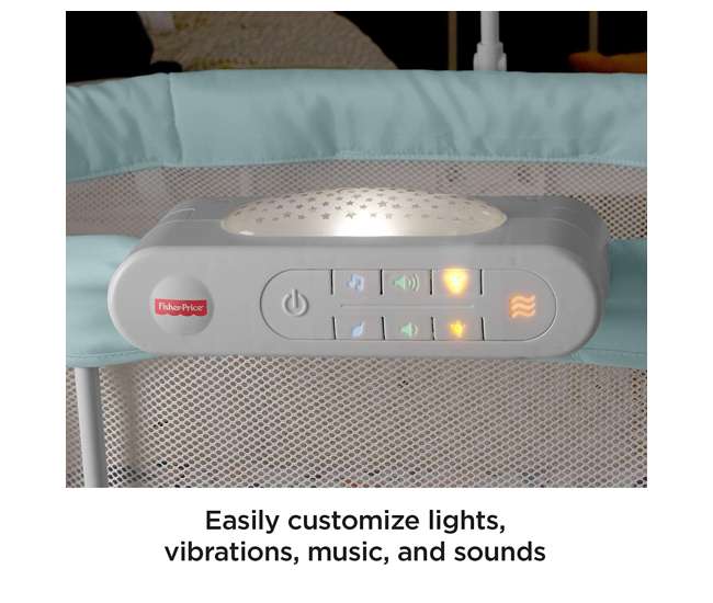 GKH52 Fisher Price GKH52 Soothing Motions Baby Bassinet with Music, Pacific Pebble