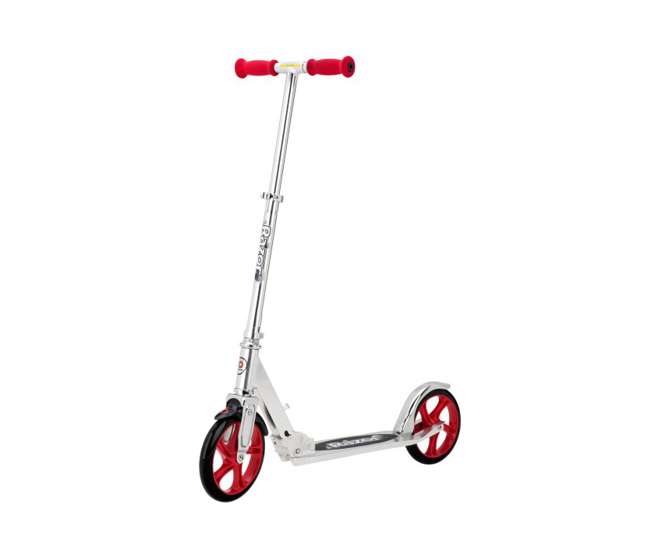 13013201 + 97778 + 96771 Razor A5 Lux Scooter (Red) with Helmet, Elbow, & Knee Pads