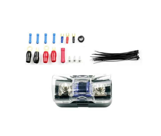 CPBK2 + BGE4RB Boss CPBK2 2.0 Farad Led Digital Capacitor Cap with 4 Gauge Amp Kit