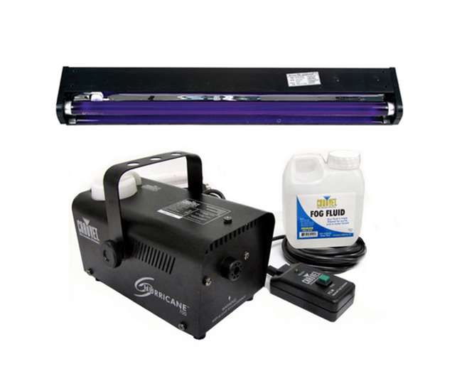H700 + BLACK-24BLB Chauvet H700 Hurricane Pro Fog/Smoke Machine H-700 + AMERICAN DJ UV Blacklight