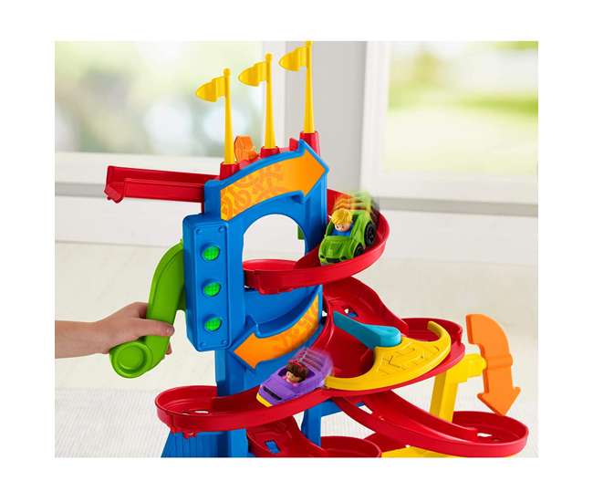 GGD39 Fisher-Price Little People Take Turns Skyway 3 Foot Tall Kid's Racer Toy Playset