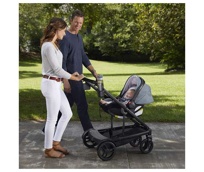 2032495 Graco UNO2DUO Baby Single Double Stroller & Infant Car Seat Travel System, Hazel