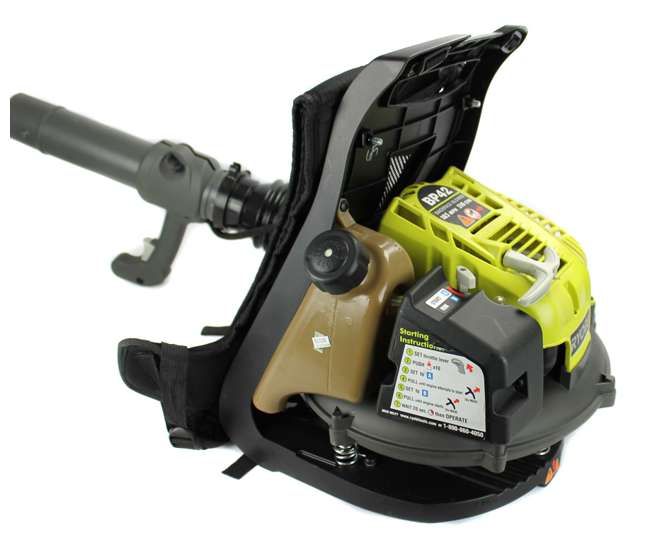 Ryobi RY08420 42cc Gas Powered 2Cycle Backpack Leaf Blower 185 mph (Refurbished) RY08420RB