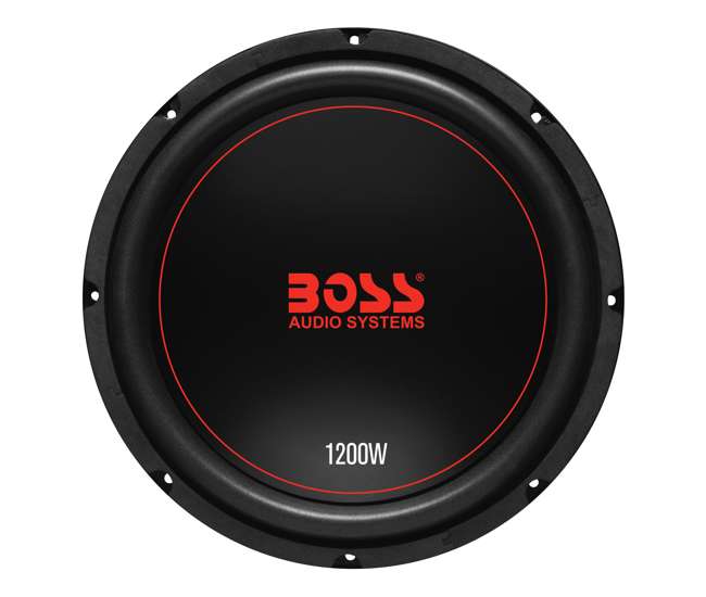 CXX124DVC + QSMBASS12 + R1100M + AKS8 Boss Chaos 12-Inch 1200W Subwoofer (Pair) with Box, Mono Amp & Wiring