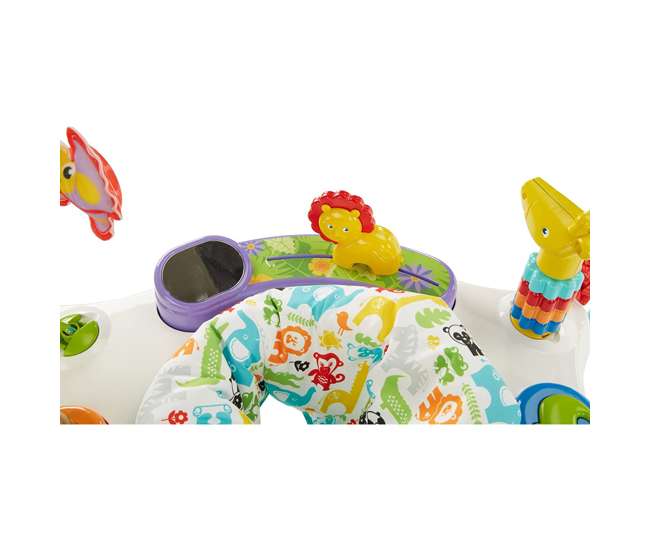 FFJ00 Fisher-Price Colorful Light Up Comfy Animal Activity Baby Jumperoo Bouncer Toy
