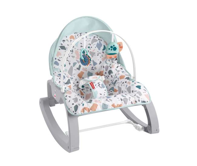GHY58 Fisher Price Infant to Toddler Portable Deluxe Baby Seat Rocker, Pacific Pebble