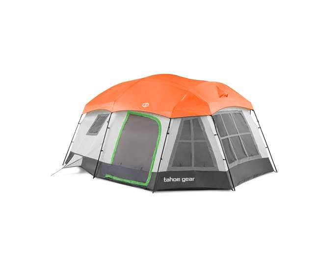 TGT-OZARK-16-C-U-D Tahoe Gear Ozark 16 Person 3 Season Family Cabin Tent, Beige (Damaged)