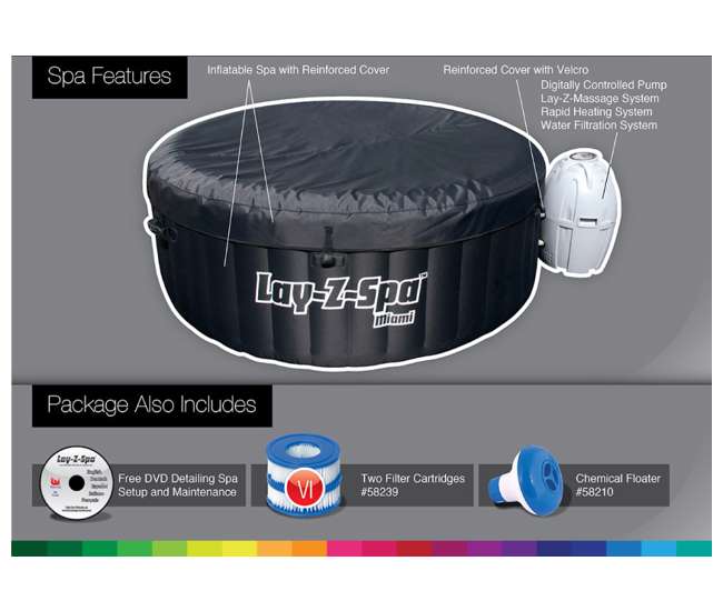 Bestway Lay-Z Spa Inflatable Hot Tub : 54124E-BW : VMInnovations.com