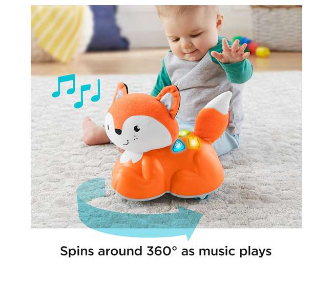 FYL35 Fisher Price Crawl After Learning Fox with Lights & Sounds for Infant to Toddler
