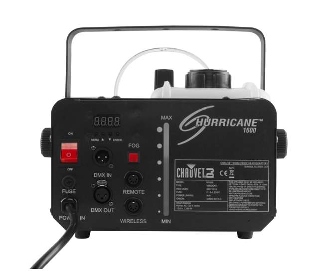 H1600 + H700 + FJU CHAUVET DJ Hurricane 1600 Fog Machine + Hurricane H700 Fog Machine + Fog Juice