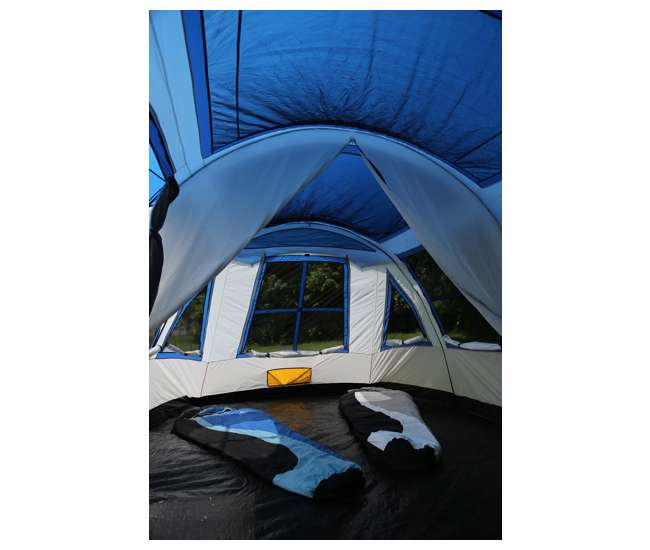 TGT-PRESCOTT-12-B Tahoe Gear Prescott 12 Person Instant Family Camping Cabin Tent, Blue(For Parts)