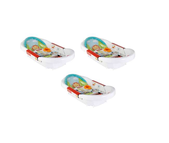3 x CHP84 Fisher Price Go Wild Baby Bathtub (3 Pack)