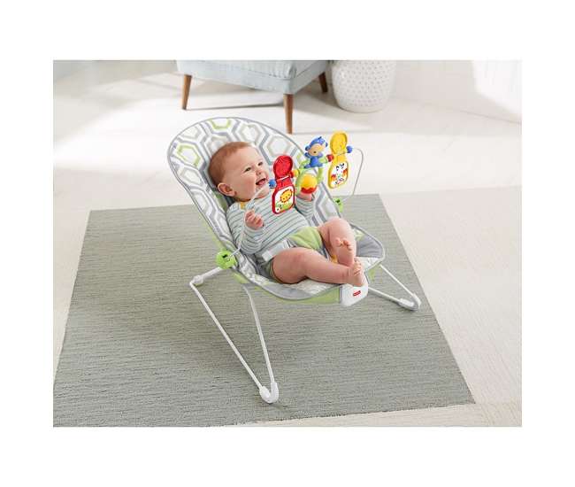 CMR17 Fisher PriceGeo Meadow Interactive Vibrating Safari Baby Bouncer