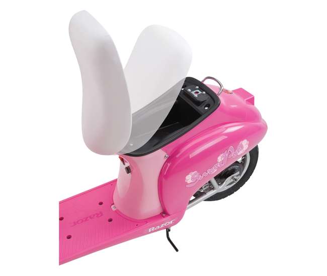 15130659 + 97783 Razor Pocket Mod Electric Sweet Pea Scooter & Youth Helmet (Pink)