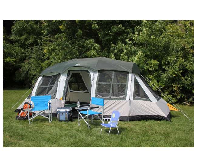 DT201080 Tahoe Gear Prescott 12 Person 3-Season Family Cabin Tent