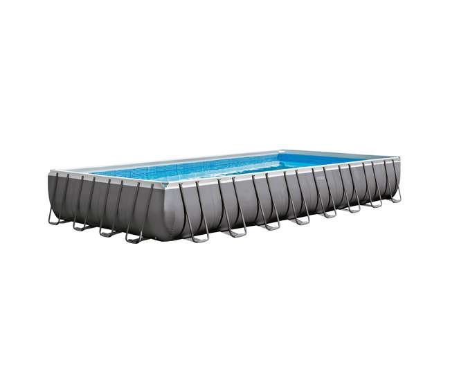 26371EH + 2 x 58821EP + 4 x 58868EP Intex 32' Rectangular Swimming Pool, Beverage Float (2 Pack), & Float (4 Pack)