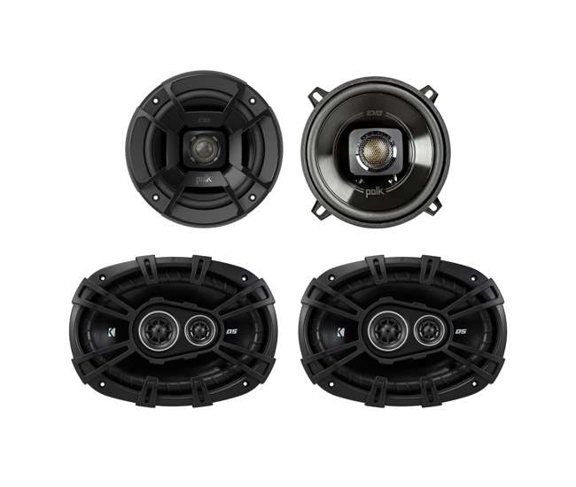DB522 + 43DSC69304 Polk Audio 5.25-Inch 300W Marine Speakers, Pair + 6 x 9-Inch 360W Speakers, Pair