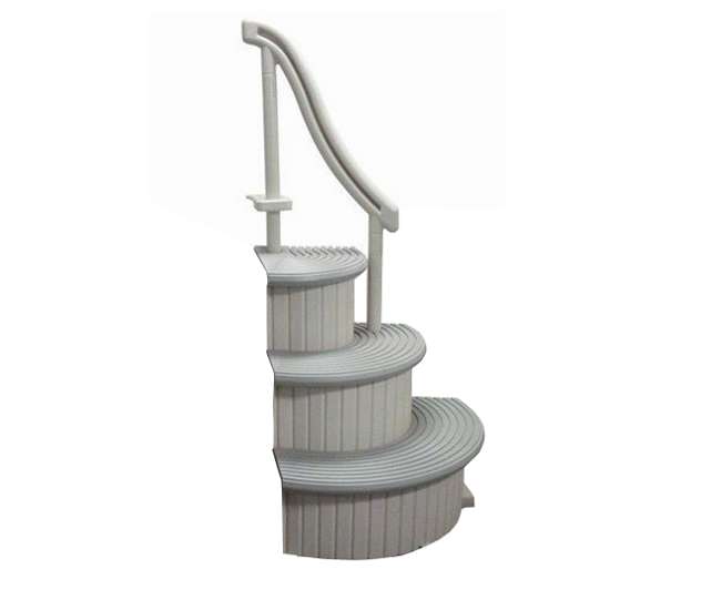 confer curve inground swimming pool steps