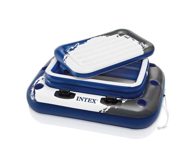 26367EH + 2 x 58868EP + 58821EP Intex Pool Set w/ 2 Inflatable Loungers and Cooler