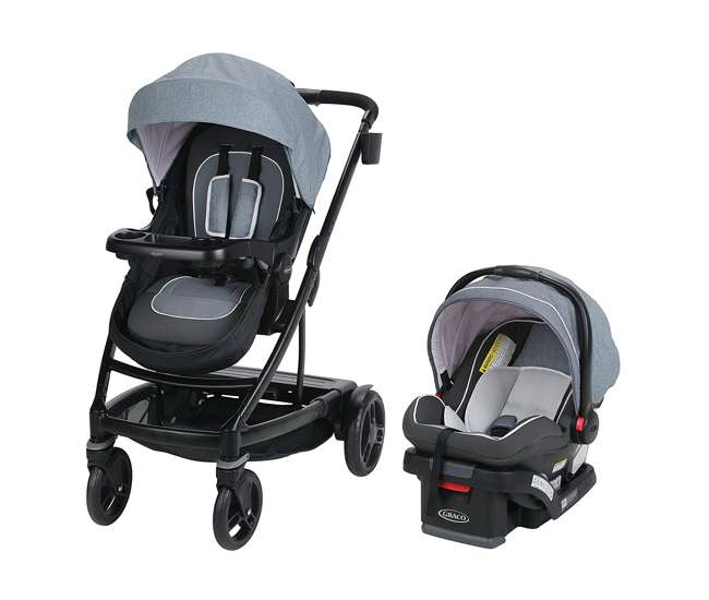 2032495 Graco UNO2DUO Baby Single Double Stroller & Infant Car Seat Travel System, Hazel