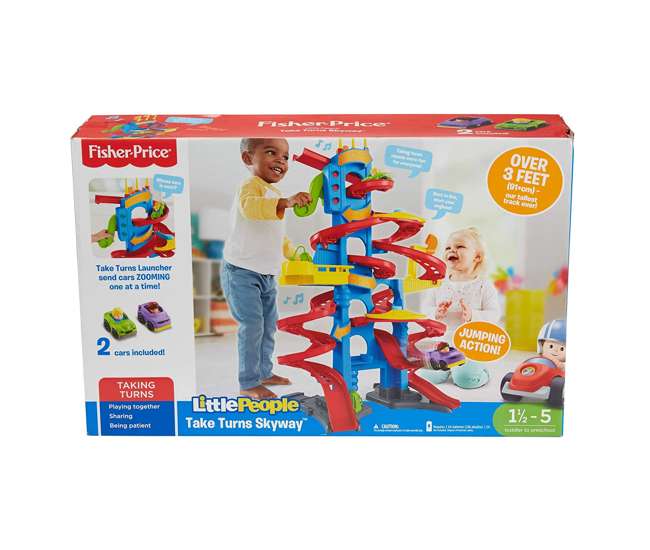 FHG51 Fisher-Price Little People Collection Take Turns 3-Foot Skyway with 2 Wheelies