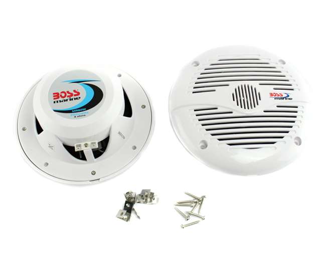 MR60W Boss Audio 6.5" 2-Way 200W Marine Speakers (White) | MR60W