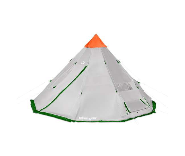 TGT-BIGHORNXL-12-B Tahoe Gear Bighorn XL 18 x 18 Feet 12 Person Teepee Cone Shape Camping Tent