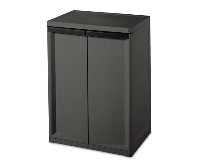 Sterilite 2 Shelf Storage Cabinet, Flat Gray : 01403V01 ...