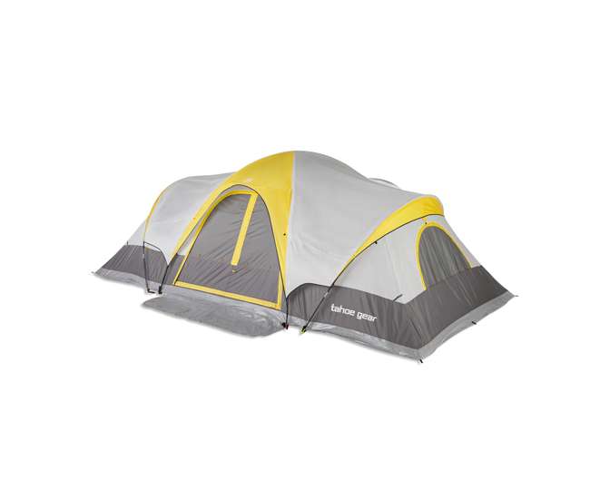 TGT-MANITOBA-14-C-U-B Tahoe Gear Manitoba 14-Person Family Camping Tent with Rainfly, Orange (Used)