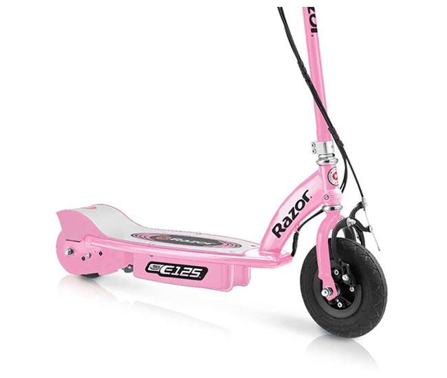 13111163 + 13111240 Razor Electric Motorized Kids Scooters, 1 Pink & 1 Blue