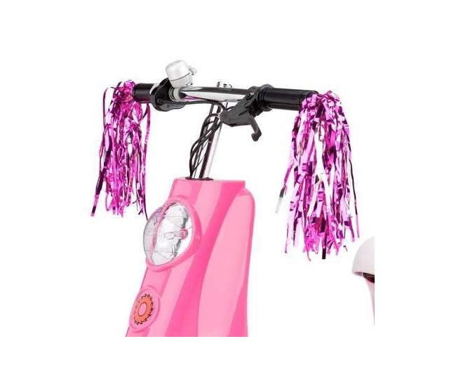 15130659 + 97913 + 96785 Razor Pocket Mod Mini Electric Scooter Bundle with Rainbow Helmet & Safety Pads