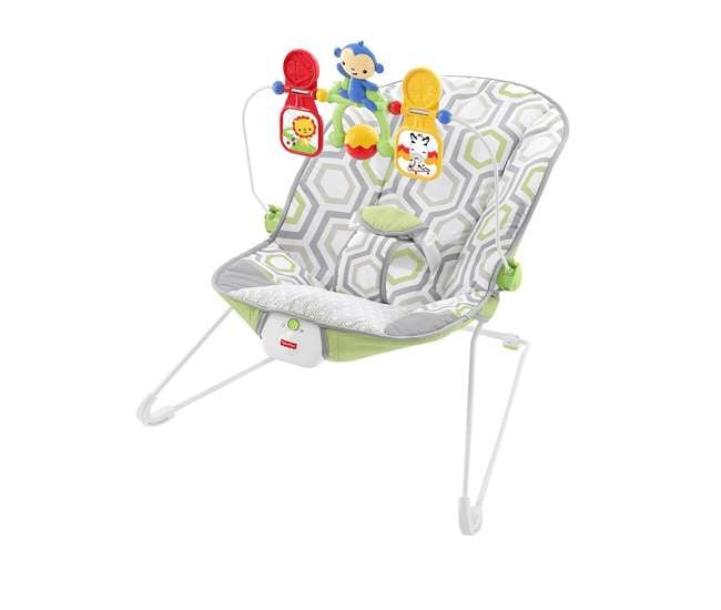 CMR17 Fisher PriceGeo Meadow Interactive Vibrating Safari Baby Bouncer