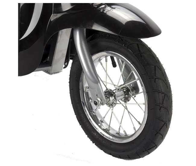 15130601 + 97778 Razor Pocket Mod Electric Retro Scooter, Black (2 Pack) + Helmet