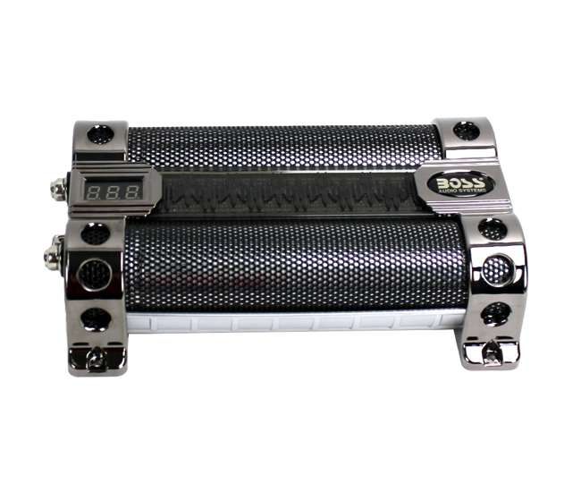 Boss CAP8 8 Farad Led Digital Power Capacitor Cap with 0 ... farad capacitor wiring 