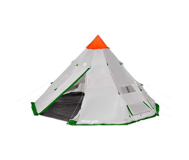 TGT-BIGHORNXL-12-B Tahoe Gear Bighorn XL 18 x 18 Feet 12 Person Teepee Cone Shape Camping Tent
