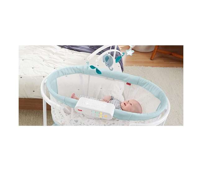 GKH52 Fisher Price GKH52 Soothing Motions Baby Bassinet with Music, Pacific Pebble