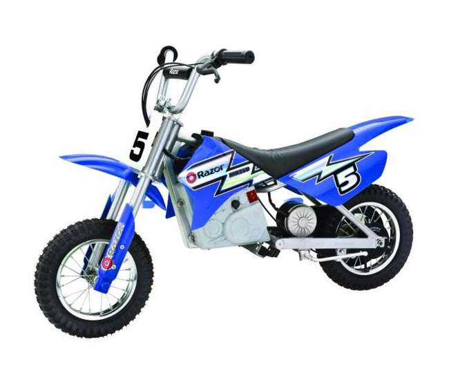 15128040 + 97775 + 96785 Razor Dirt Rocket MX350 Electric Moto Bike with Helmet, Elbow & Knee Pads