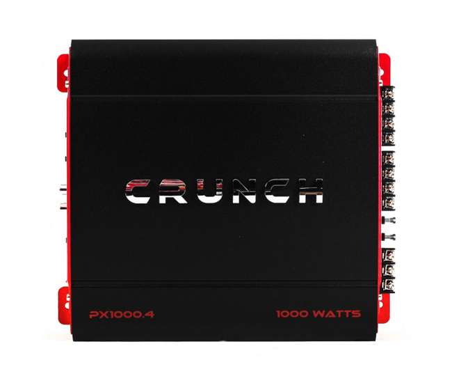 PX-1000.4 + AKS8 Crunch 4-Channel 1000-Watt A/B Amplifier (Pair) & Wiring Kit