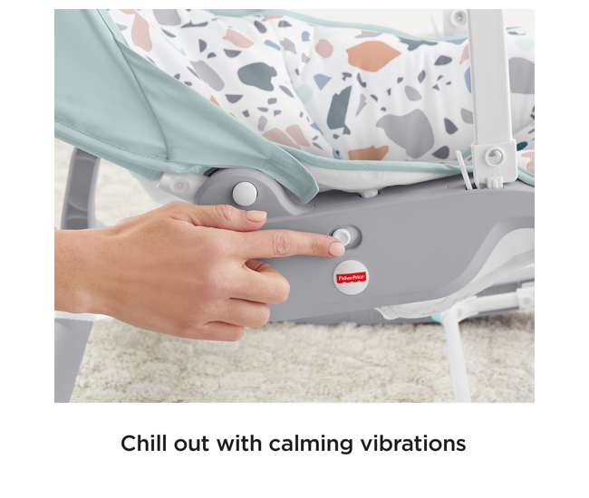 GHY58 Fisher Price Infant to Toddler Portable Deluxe Baby Seat Rocker, Pacific Pebble