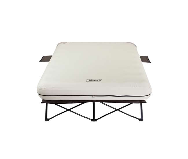 Coleman Queen Frame Airbed Cot with Side Tables and 4D Air Pump