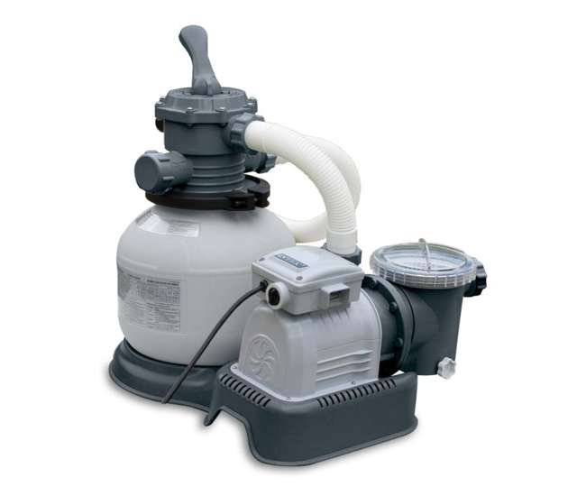 INTEX 1200 GPH Krystal Clear Sand Filter Pool Pump with Deluxe