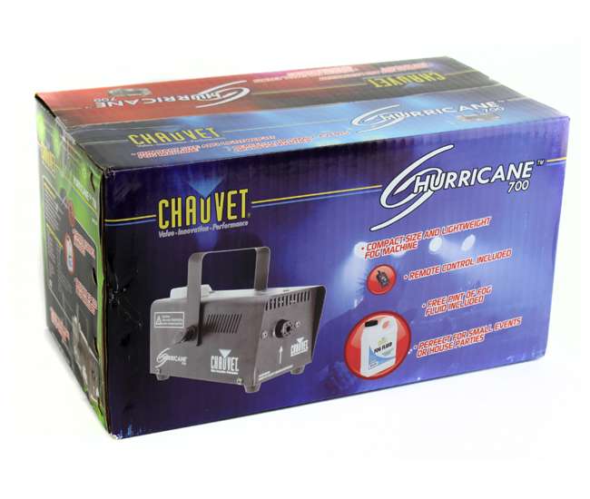 H700 + 2 x BLACK-24BLB Chauvet H700 Hurricane Pro Fog Machine H-700 + (2) AMERICAN DJ UV Blacklights