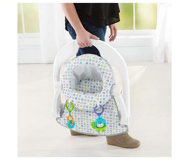 FLD88 Fisher-Price Supportive Sit-Me-Up Comfy Interactive Floor Seat Infant Mat Toy