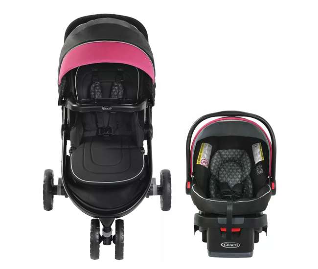 2081084 Graco Modes 3 Lite DLX Baby Stroller & Infant Car Seat Travel System, Arbis Pink