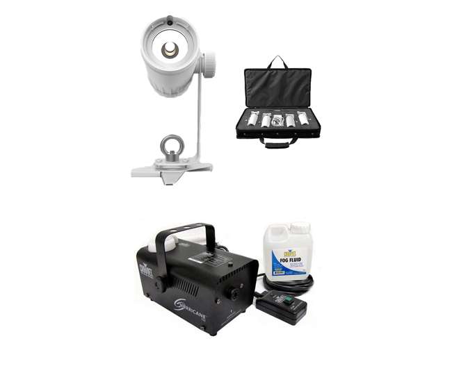 EZPIN-PACK4 + H700 Chauvet DJ Pack Spot Stage Lights + Fog Machine