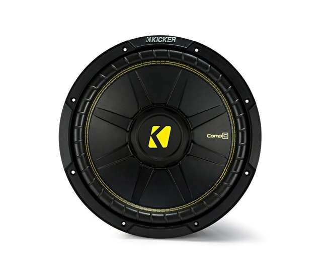 QDODGE124DOOR + 2 x44CWCS124+R1100M+4GAMPKIT-SFLEX 2 Kicker 12-Inch 600W Subwoofers w/ Dodge Ram Quad Cab '02- 12-Inch Box with Amp with Wiring (Pair)