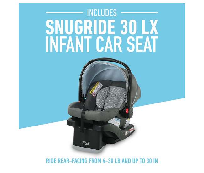 2082773 Graco FastAction SE Stroller w/ SnugRide 30 LX Infant Car Seat Travel System