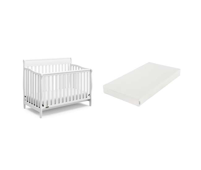 06711-300 + 04530-661 Graco Crib d Mattress & Graco Stanton 4-in-1 Convertible Crib